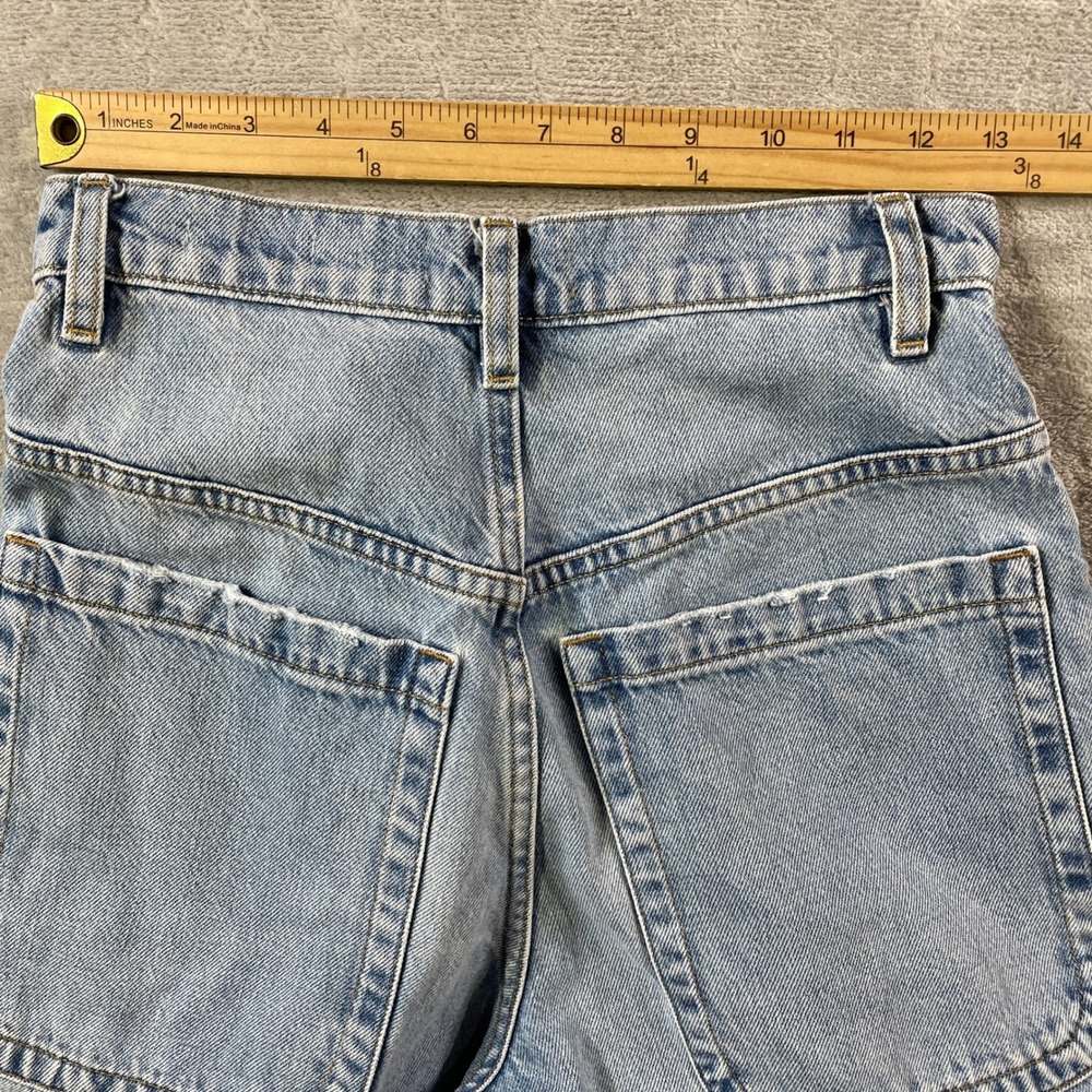 FRAME Jeans The Skater Womens 24 Blue Light Wash High Rise Wide Leg Baggy Boho - Picture 3 of 13